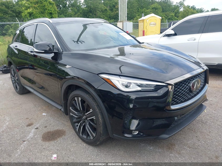 2021 Infiniti Qx50 VIN 3PCAJ5BA4MF122985 IAAI salvage auction — REAR END, Salvage Title, sold $7,850 on 2026-07-07 (photo 1)
