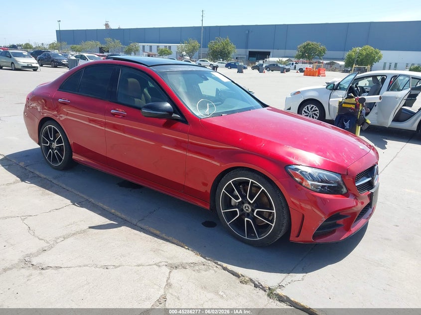 2021 Mercedes-benz C-klasse VIN W1KWF8DB0MR620843 IAAI salvage auction — LEFT FRONT, Clear - Dealer Only (California), sold $8,600 on 2026-07-29 (photo 1)