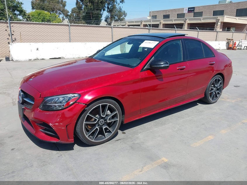 2021 Mercedes-benz C-klasse VIN W1KWF8DB0MR620843 IAAI salvage auction — LEFT FRONT, Clear - Dealer Only (California), sold $8,600 on 2026-07-29 (photo 2)