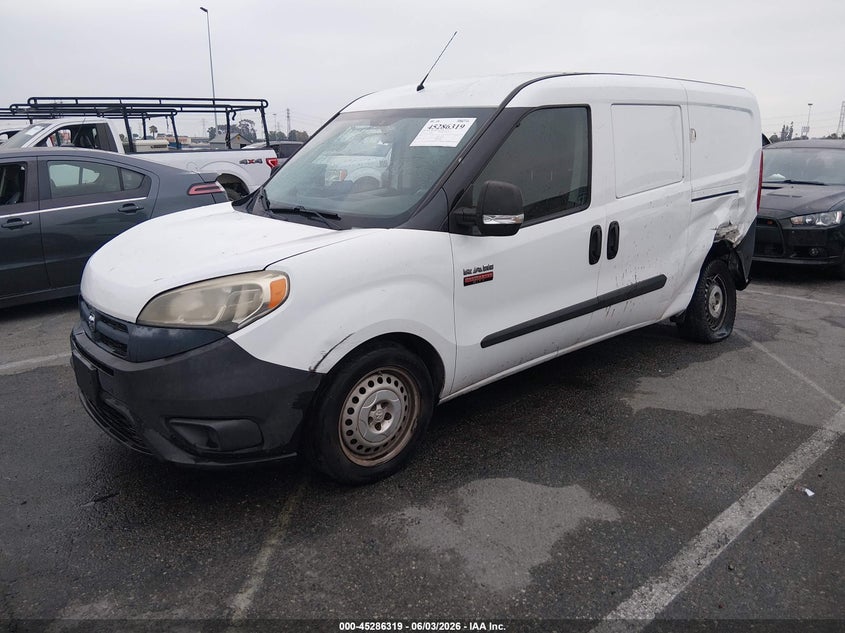 2016 Ram Promaster city VIN ZFBERFAT1G6B78066 IAAI salvage auction — LEFT REAR, Salvage Title, sold $2,825 on 2026-07-09 (photo 2)