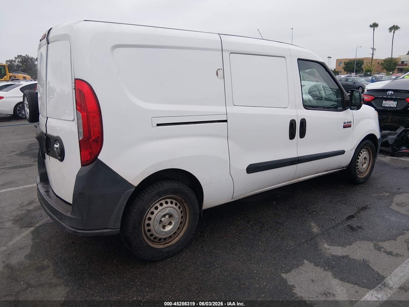 2016 Ram Promaster city VIN ZFBERFAT1G6B78066 IAAI salvage auction — LEFT REAR, Salvage Title, sold $2,825 on 2026-07-09 (photo 4)