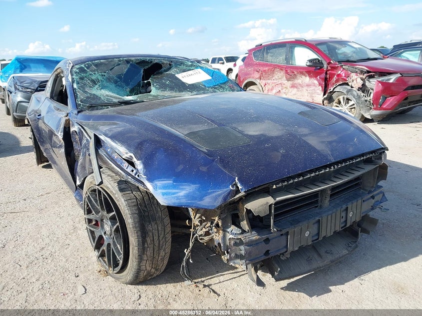 2018 Ford Mustang VIN 1FA6P8CF7J5110834 IAAI salvage auction — ROLLOVER, Salvage Title, sold $3,150 on 2026-07-09 (photo 1)