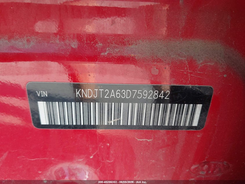 2013 Kia Soul VIN KNDJT2A63D7592842 IAAI salvage auction — FRONT END, Mv-907A (New York), sold $25 on 2026-07-28 (photo 9)
