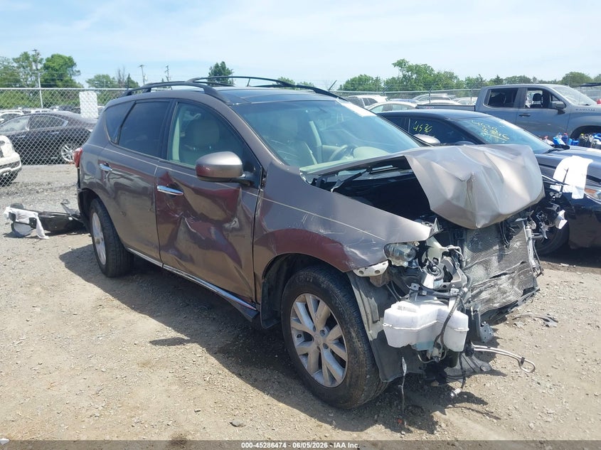 2011 Nissan Murano VIN JN8AZ1MU5BW064181 IAAI salvage auction — FRONT & REAR, Salvage (West Virginia), sold $400 on 2026-07-28 (photo 1)