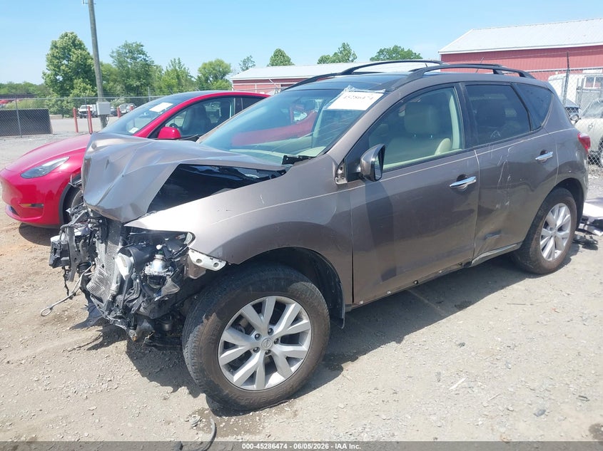 2011 Nissan Murano VIN JN8AZ1MU5BW064181 IAAI salvage auction — FRONT & REAR, Salvage (West Virginia), sold $400 on 2026-07-28 (photo 2)
