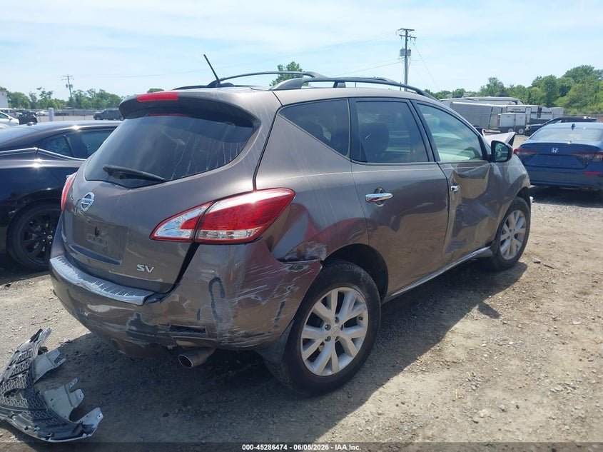2011 Nissan Murano VIN JN8AZ1MU5BW064181 IAAI salvage auction — FRONT & REAR, Salvage (West Virginia), sold $400 on 2026-07-28 (photo 4)