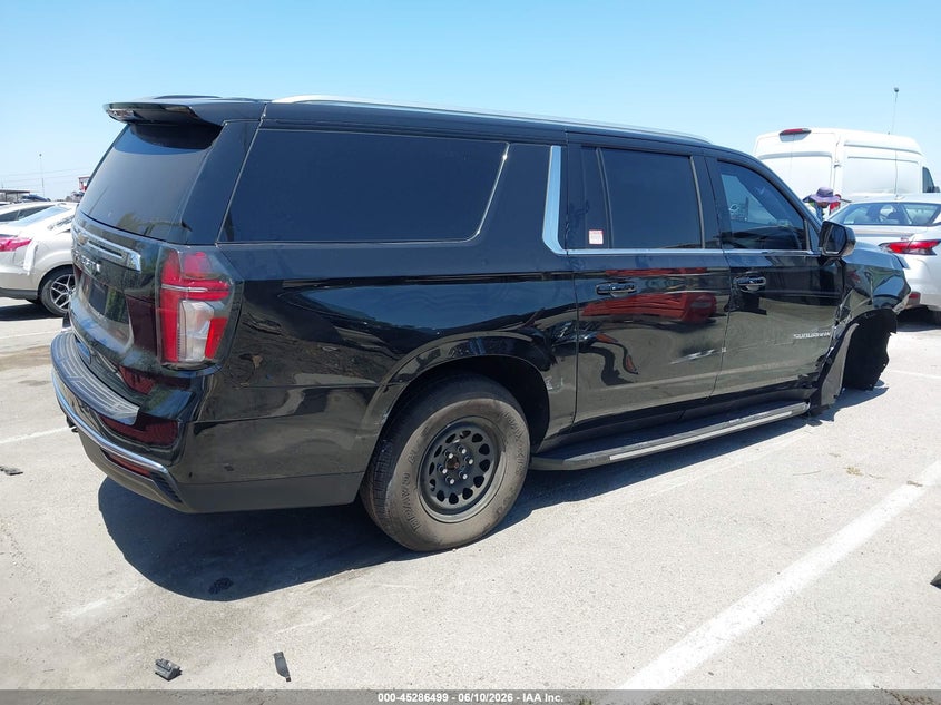 2023 Chevrolet Suburban VIN 1GNSCBKD4PR163257 IAAI salvage auction — RIGHT FRONT, Salvage (California), sold $7,750 on 2026-07-30 (photo 4)