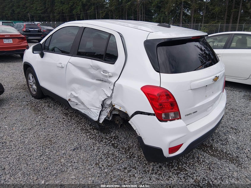 2017 Chevrolet Trax VIN KL7CJNSBXHB237582 IAAI salvage auction — LEFT REAR, Salvage Title, sold $1,525 on 2026-07-08 (photo 3)
