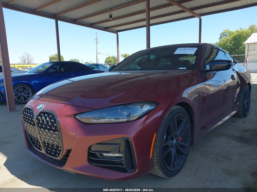 2024 BMW 4er VIN WBA53AP02RCS01870 IAAI salvage auction — LEFT REAR, Salvage Title, sold $19,400 on 2026-08-05 (photo 2)