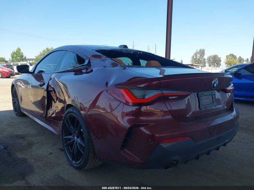 2024 BMW 4er VIN WBA53AP02RCS01870 IAAI salvage auction — LEFT REAR, Salvage Title, sold $19,400 on 2026-08-05 (photo 3)