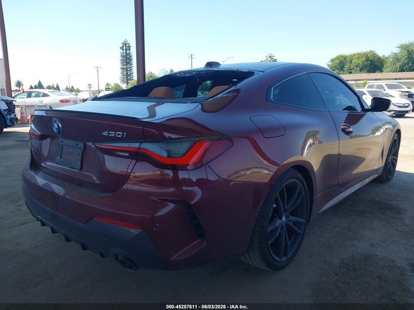 2024 BMW 4er VIN WBA53AP02RCS01870 IAAI salvage auction — LEFT REAR, Salvage Title, sold $19,400 on 2026-08-05 (photo 4)