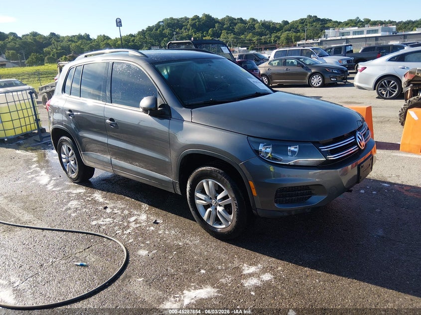 2015 Volkswagen Tiguan VIN WVGAV7AXXFW596648 IAAI salvage auction — LEFT REAR, Salvage Title, sold $1,150 on 2026-07-14 (photo 1)