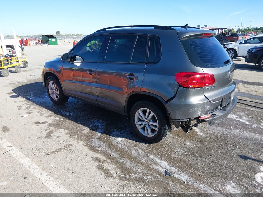 2015 Volkswagen Tiguan VIN WVGAV7AXXFW596648 IAAI salvage auction — LEFT REAR, Salvage Title, sold $1,150 on 2026-07-14 (photo 3)