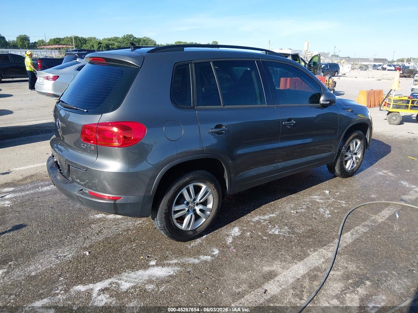 2015 Volkswagen Tiguan VIN WVGAV7AXXFW596648 IAAI salvage auction — LEFT REAR, Salvage Title, sold $1,150 on 2026-07-14 (photo 4)