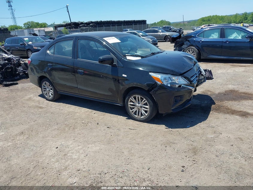 2021 Mitsubishi Mirage VIN ML32FUFJXMHF01408 IAAI salvage auction — FRONT END, Salvage Title, sold $1,750 on 2026-08-20 (photo 1)