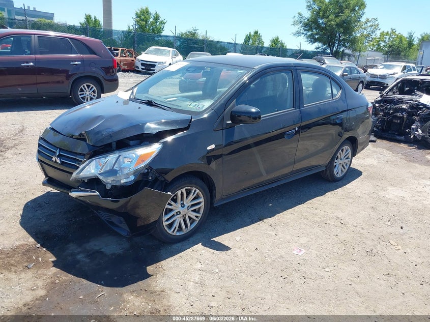 2021 Mitsubishi Mirage VIN ML32FUFJXMHF01408 IAAI salvage auction — FRONT END, Salvage Title, sold $1,750 on 2026-08-20 (photo 2)