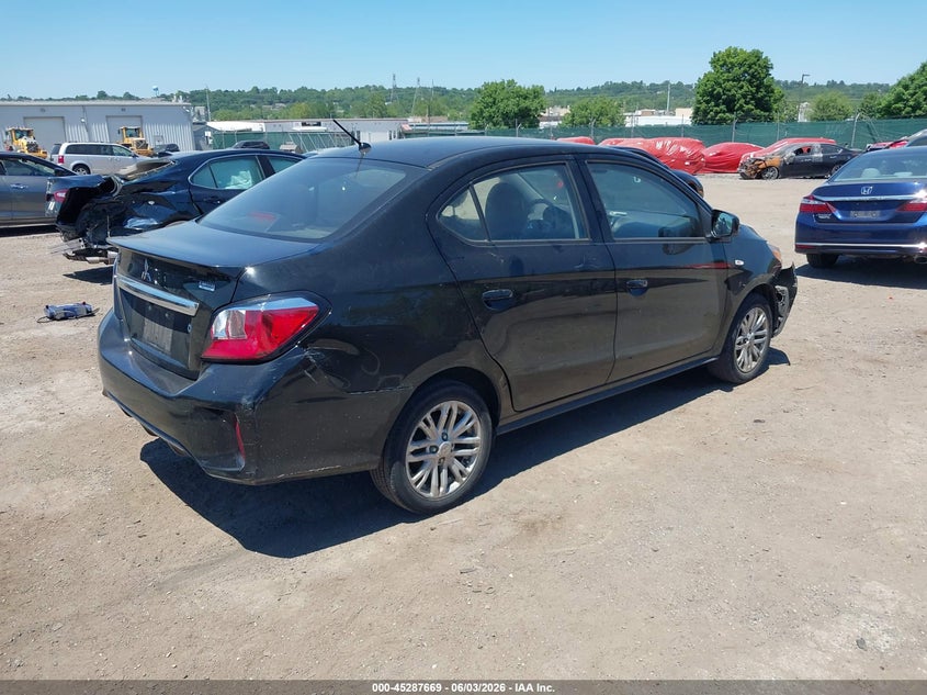 2021 Mitsubishi Mirage VIN ML32FUFJXMHF01408 IAAI salvage auction — FRONT END, Salvage Title, sold $1,750 on 2026-08-20 (photo 4)