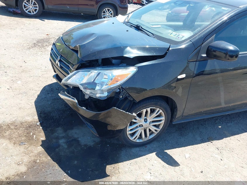 2021 Mitsubishi Mirage VIN ML32FUFJXMHF01408 IAAI salvage auction — FRONT END, Salvage Title, sold $1,750 on 2026-08-20 (photo 6)