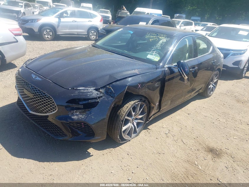 2026 Genesis G70 VIN KMTG34SC1TU160777 IAAI salvage auction — LEFT FRONT, Salvage Title, sold $13,825 on 2026-07-13 (photo 2)