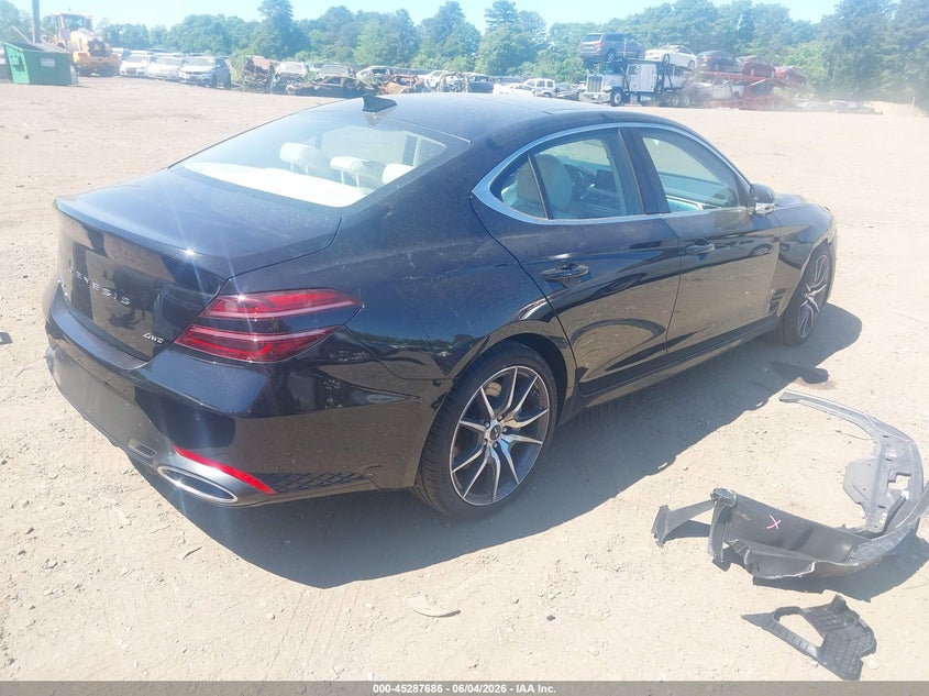 2026 Genesis G70 VIN KMTG34SC1TU160777 IAAI salvage auction — LEFT FRONT, Salvage Title, sold $13,825 on 2026-07-13 (photo 4)