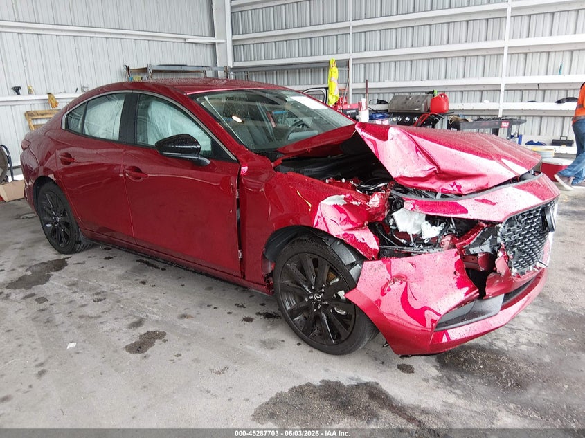 2026 Mazda 3 VIN JM1BPABL5T1876028 IAAI salvage auction — RIGHT FRONT, Salvage Title, sold $3,825 on 2026-07-16 (photo 1)