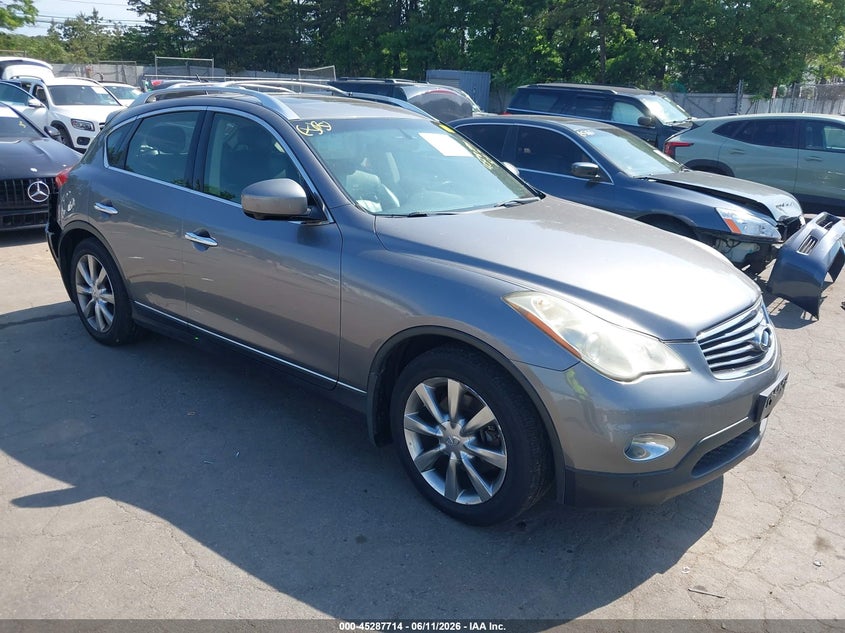 2012 Infiniti Ex VIN JN1AJ0HRXCM450601 IAAI salvage auction — REAR END, Salvage Title, sold $500 on 2026-07-14 (photo 1)