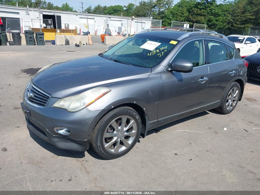 2012 Infiniti Ex VIN JN1AJ0HRXCM450601 IAAI salvage auction — REAR END, Salvage Title, sold $500 on 2026-07-14 (photo 2)