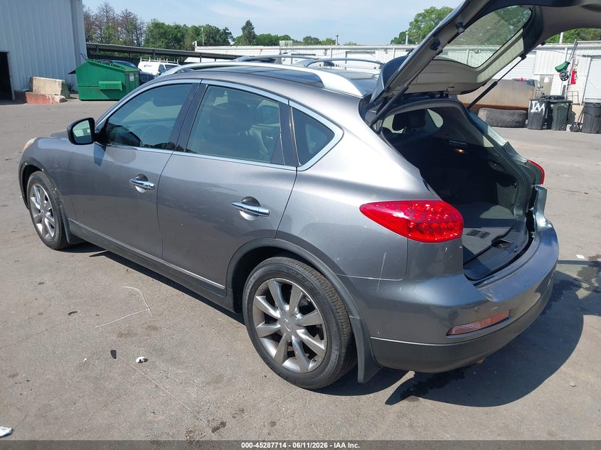 2012 Infiniti Ex VIN JN1AJ0HRXCM450601 IAAI salvage auction — REAR END, Salvage Title, sold $500 on 2026-07-14 (photo 3)