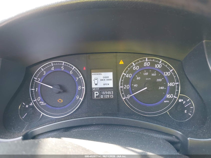 2012 Infiniti Ex VIN JN1AJ0HRXCM450601 IAAI salvage auction — REAR END, Salvage Title, sold $500 on 2026-07-14 (photo 7)