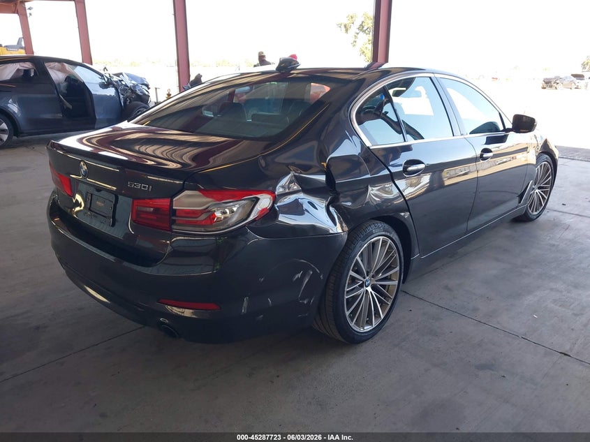 2018 BMW 5er VIN WBAJA5C54JWA57709 IAAI salvage auction — SIDE, Salvage Title, sold $7,050 on 2026-07-14 (photo 4)