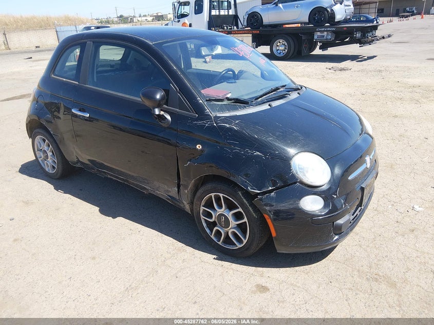 2013 Fiat 500 VIN 3C3CFFAR8DT548501 IAAI salvage auction — NORMAL WEAR, Clear - Dealer Only (California), sold $325 on 2026-07-08 (photo 1)