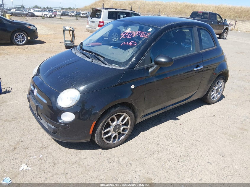 2013 Fiat 500 VIN 3C3CFFAR8DT548501 IAAI salvage auction — NORMAL WEAR, Clear - Dealer Only (California), sold $325 on 2026-07-08 (photo 2)