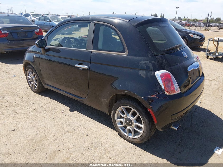 2013 Fiat 500 VIN 3C3CFFAR8DT548501 IAAI salvage auction — NORMAL WEAR, Clear - Dealer Only (California), sold $325 on 2026-07-08 (photo 3)