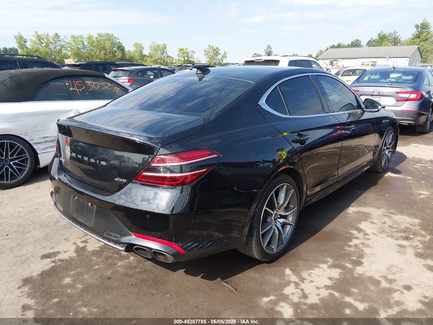 2022 Genesis G70 VIN KMTG34TA6NU103250 IAAI salvage auction — FRONT END, Salvage (Ohio), sold $6,100 on 2026-07-28 (photo 4)