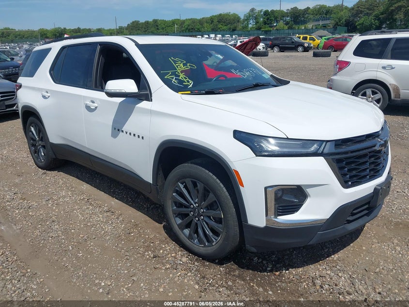 2022 Chevrolet Traverse VIN 1GNEVJKW7NJ129814 IAAI salvage auction — REAR END, Salvage Title, sold $7,200 on 2026-07-25 (photo 1)