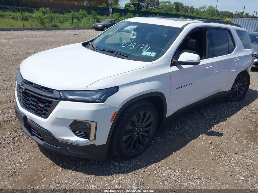 2022 Chevrolet Traverse VIN 1GNEVJKW7NJ129814 IAAI salvage auction — REAR END, Salvage Title, sold $7,200 on 2026-07-25 (photo 2)