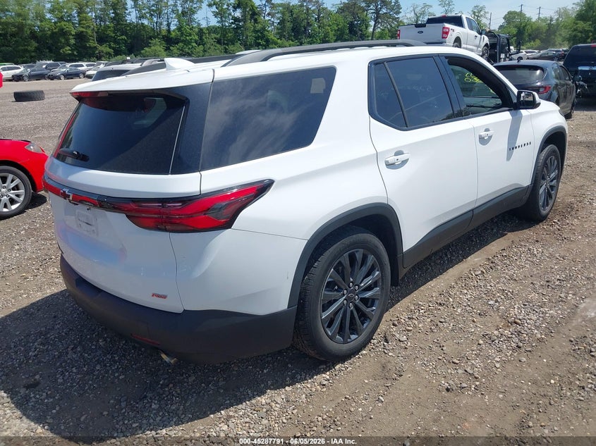 2022 Chevrolet Traverse VIN 1GNEVJKW7NJ129814 IAAI salvage auction — REAR END, Salvage Title, sold $7,200 on 2026-07-25 (photo 4)