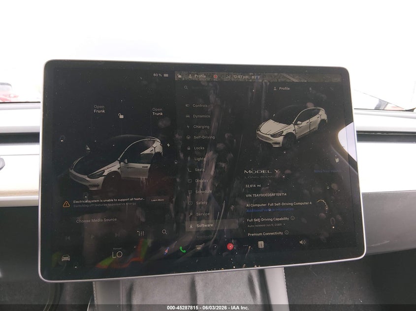 2024 Tesla Model y VIN 7SAYGDED5RF159714 IAAI salvage auction — REAR END, Salvage Title, sold $13,200 on 2026-07-09 (photo 7)