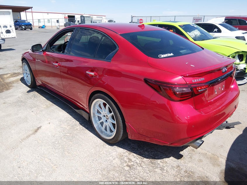 2021 Infiniti Q50 VIN JN1FV7DP3MM850184 IAAI salvage auction — FRONT END, Salvage Title, sold $6,300 on 2026-08-27 (photo 3)