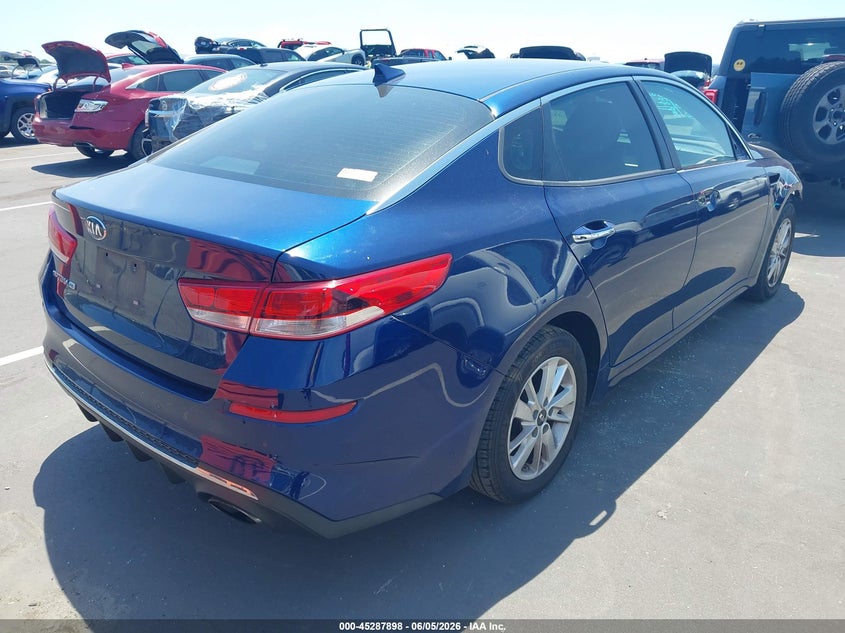2019 Kia Optima VIN 5XXGT4L36KG277675 IAAI salvage auction — FRONT END, Salvage Title, sold $25 on 2026-07-22 (photo 4)