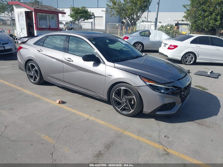 2023 Hyundai Elantra VIN KMHLR4AF5PU497719 IAAI salvage auction — FRONT & REAR, Salvage Title, sold $3,550 on 2026-07-13 (photo 1)