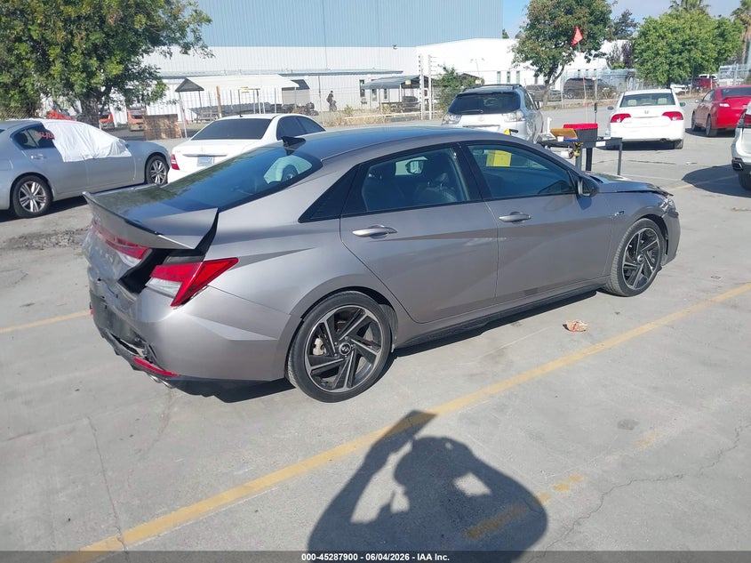 2023 Hyundai Elantra VIN KMHLR4AF5PU497719 IAAI salvage auction — FRONT & REAR, Salvage Title, sold $3,550 on 2026-07-13 (photo 4)