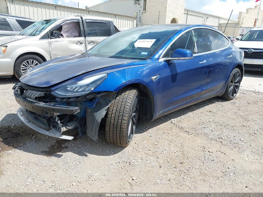2020 Tesla Model 3 VIN 5YJ3E1ECXLF647048 IAAI salvage auction — RIGHT FRONT, Salvage Title, sold $7,750 on 2026-07-16 (photo 2)