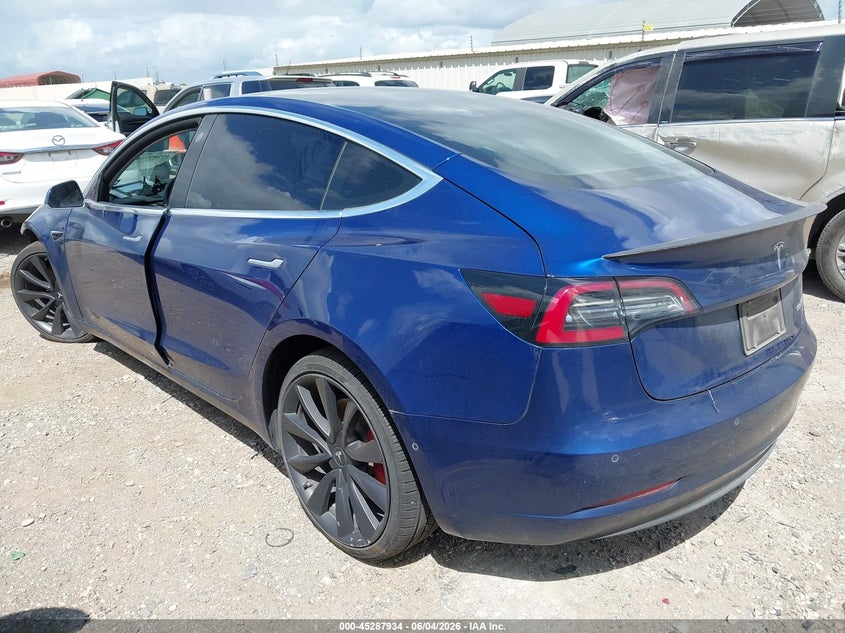 2020 Tesla Model 3 VIN 5YJ3E1ECXLF647048 IAAI salvage auction — RIGHT FRONT, Salvage Title, sold $7,750 on 2026-07-16 (photo 3)