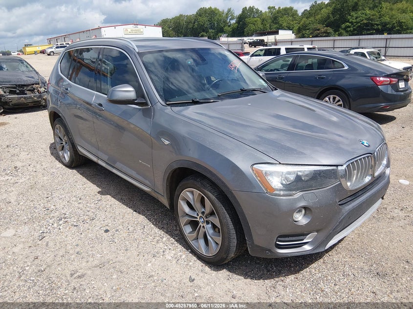 2016 BMW X3 VIN 5UXWX9C56G0D91037 IAAI salvage auction — LEFT SIDE, Salvage (Louisiana), sold $1,225 on 2026-07-29 (photo 1)