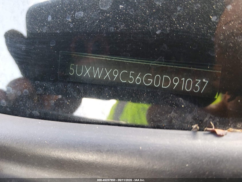 2016 BMW X3 VIN 5UXWX9C56G0D91037 IAAI salvage auction — LEFT SIDE, Salvage (Louisiana), sold $1,225 on 2026-07-29 (photo 9)