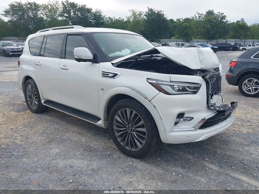 2019 Infiniti Qx80 VIN JN8AZ2NF8K9689372 IAAI salvage auction — FRONT END, Salvage Title, sold $5,650 on 2026-07-23 (photo 1)