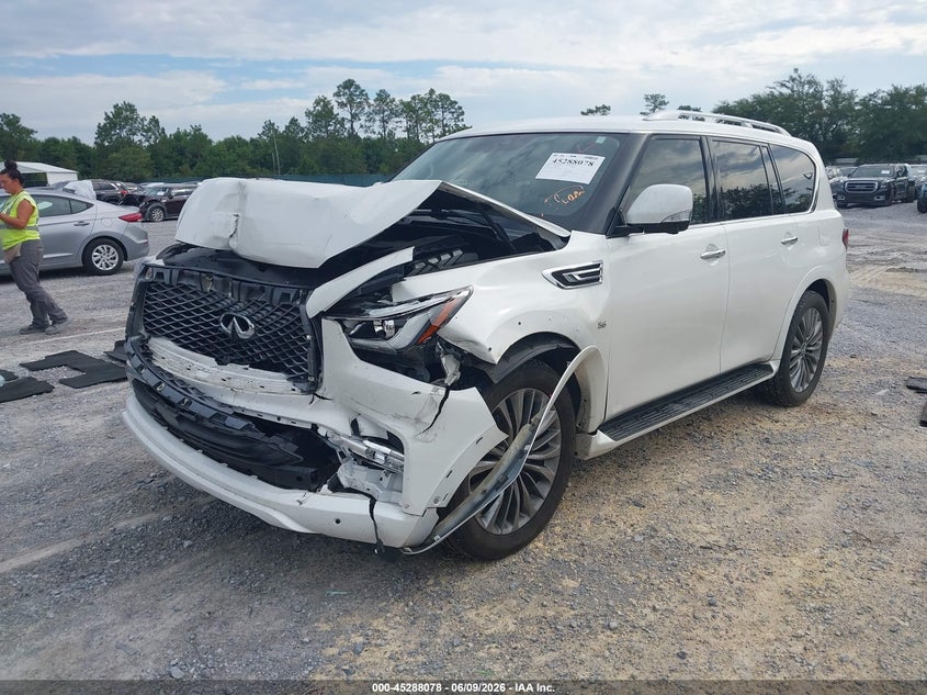 2019 Infiniti Qx80 VIN JN8AZ2NF8K9689372 IAAI salvage auction — FRONT END, Salvage Title, sold $5,650 on 2026-07-23 (photo 2)