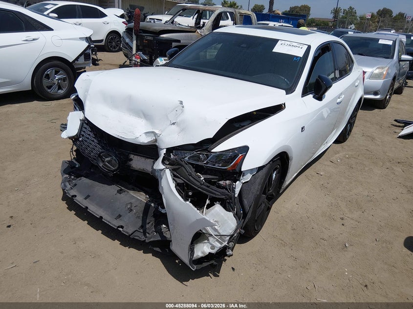 2020 Lexus Is VIN JTHGA1D23L5102427 IAAI salvage auction — FRONT END, Salvage Title, sold $5,650 on 2026-07-22 (photo 2)