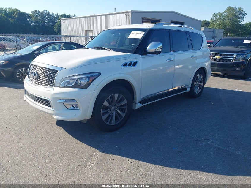 2016 Infiniti Qx80 VIN JN8AZ2NC7G9400740 IAAI salvage auction — FRONT END, Repossession Paperwork (Georgia), sold $5,750 on 2026-07-08 (photo 2)
